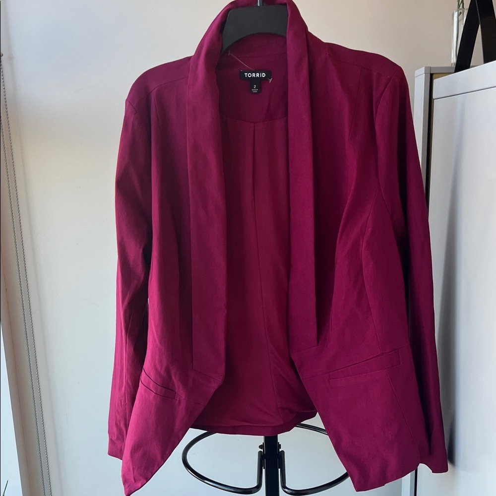 Torrid Women's Wine  Blazer